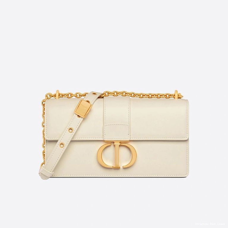 White Calfskin Bag East-West Dior 30 Chain Montaigne With 0709 Luxury